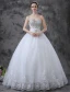 2015 Glitter Sweetheart Sequin Rhinestone Floor-length Lace Ball Gown Wedding Dress