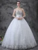 2015 Glitter Sweetheart Sequin Rhinestone Floor-length Lace Ball Gown Wedding Dress