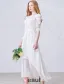 A-ligne De Fleurs À La Main Percées Robe De Mariée En Dentelle De Plage