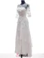 A-ligne De Fleurs À La Main Percées Robe De Mariée En Dentelle De Plage