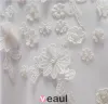 A-line Pierced Handmade Flowers Beach Lace Wedding Dress