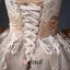 2015 Ballkleid Rüschen-spitze-tulle Appliques Champagner Brautkleid Kurz