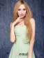 A-line Sweetheart Ruffle Handmade Flower Green Bridesmaid Dress