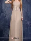 Niedliche Prinzessin Imperium Schatz-rüsche-schärpe Strick Champagner Chiffon Brautjunferkleider