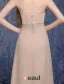 Niedliche Prinzessin Imperium Schatz-rüsche-schärpe Strick Champagner Chiffon Brautjunferkleider