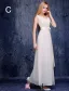 6 Modèles De Robes De Demoiselle D'honneur En Mousseline De Soie Champagne Lumière Une Ligne