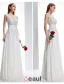 Exquise-ligne Encolure Percé Fleurs En Dentelle Carrée Robe De Mariée Dos Nu En Mousseline De Soie