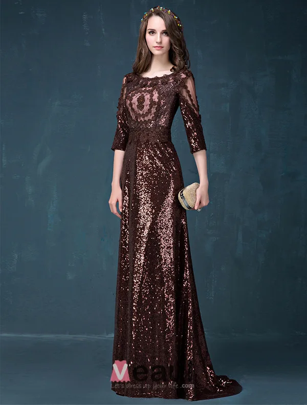 Empire Square Neckline Lace Flowers Black Sequins Evening Dress