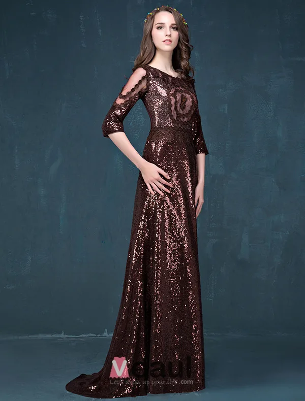 Empire Square Neckline Lace Flowers Black Sequins Evening Dress