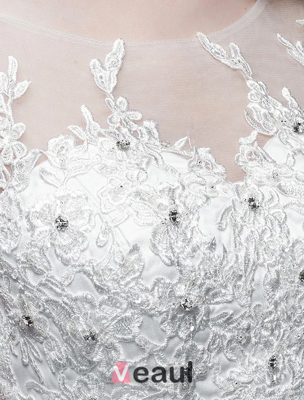 A-line Fyrkantig Ringning Applikationer Spets Beading Strass Organza Bröllopsklänning