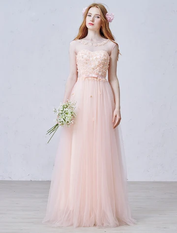 2015 Empire Square Halsen Petal Perle Organza Selskapskjole