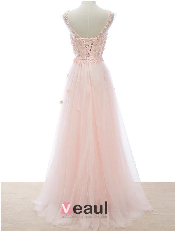2015 Empire Square Halsen Kronblad Pärla Organza Aftonklänning