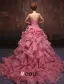 Fantastisk Kjæreste Ermeløs Brus Ruffle Organza Ballkjoler