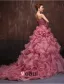Fantastisk Kjæreste Ermeløs Brus Ruffle Organza Ballkjoler