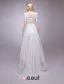 2015 A-line Square Neckline Beading & Lace  Summer Short Asymmetrical Wedding Dress