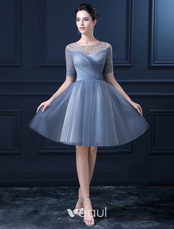 Elegant Knee Length Short Prom Dresses, Vintage Homecoming Dresses –  Promnova