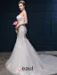 Sweetheart Sirène Sexy Fleurs En Dentelle Décolleté Manches Robe De Mariage De Fuite