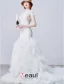 Sirène V-cou Imprenable Volants Dos Nu En Cascade Fuite Longue Robe De Mariée En Dentelle