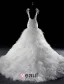 Sirène V-cou Imprenable Volants Dos Nu En Cascade Fuite Longue Robe De Mariée En Dentelle