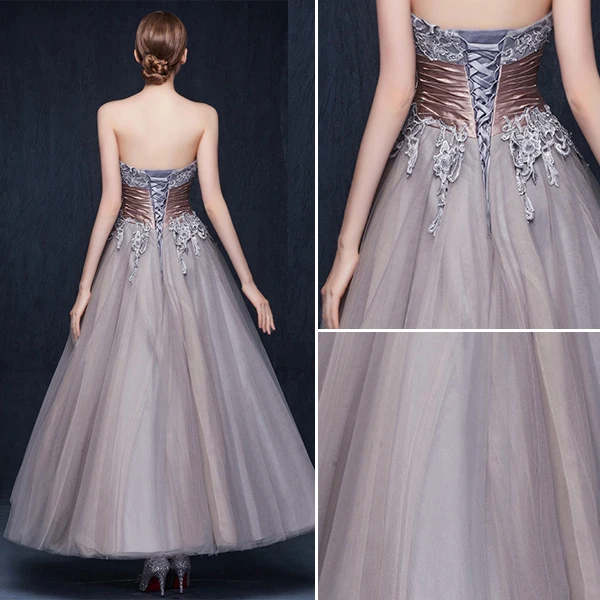 Ball Gown Sweetheart Appliques Lace Ruffle Sash Organza Unique Color Wedding Dress