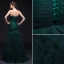 Havfrue Kjæreste Ryggløse Veve Gripende Ruffles Champagne Organza Selskapskjoler