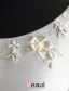 Pałac Kwadratowy Dekolt Rocznik Linkę Backless Pearl & Kwiat Białej Satyny Suknia Ślubna