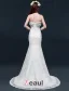 Mermaid Strapless Backless Beading Crystal Ruffles Lace Wedding Dress