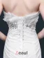 Mermaid Strapless Backless Beading Crystal Ruffles Lace Wedding Dress