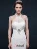 Meerjungfrau Halfter Perlen Perle Rhinestone Kristallspitze Hochzeitskleid
