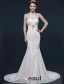Mermaid halter beading pearl rhinestone crystal lace wedding Dress