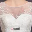 Eleganta En-line Fyrkantig Ringning Beading Paljetter Organza Bröllopsklänning