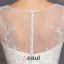 Eleganta En-line Fyrkantig Ringning Beading Paljetter Organza Bröllopsklänning
