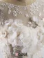 A-line Quadratischen Ausschnitt Kurzen Ärmeln Appliques Champagner Brautkleid