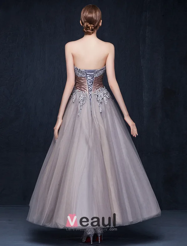 Ball Gown Sweetheart Appliques Lace Ruffle Sash Organza Unique Color Wedding Dress