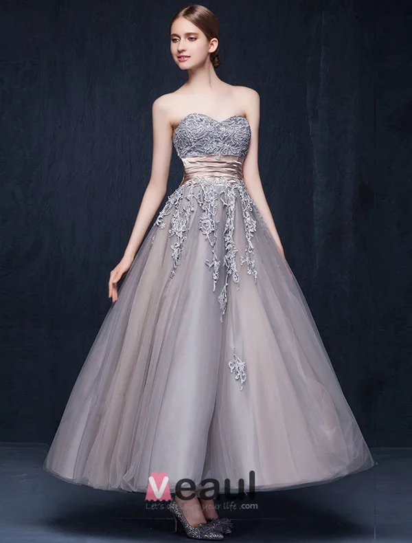 Ball Gown Sweetheart Appliques Lace Ruffle Sash Organza Unique Color Wedding Dress