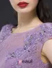 Prinzessin Imperium Bohrt Kristall-spitze Der Diamant Seide Lila Abendkleid