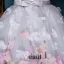 Beautiful Ivory Cocktail Dress Empire Asymmetrical Party Dress With Colorful Flowers