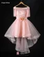 Beautiful Champagne Cocktail Dress Off The Shoulder Asymmetrical Party Dress With Sash Flowers