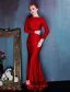 Simple White Evening Dress Satin Formal Dress With Ruffle Tulle