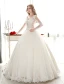 Luxus Ballkleid Brautkleid Mit V-ausschnitt Durchbohrte Spitze Hochzeitskleider Mit Pailletten