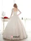 Luxus Ballkleid Brautkleid Mit V-ausschnitt Durchbohrte Spitze Hochzeitskleider Mit Pailletten