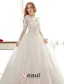 Luxus Ballkleid Brautkleid Mit V-ausschnitt Durchbohrte Spitze Hochzeitskleider Mit Pailletten