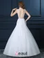 Beautiful A-line V-neck Wedding Dress Applique Lace Bridal Dress With Sash