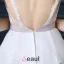 Beautiful A-line V-neck Wedding Dress Applique Lace Bridal Dress With Sash
