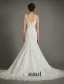 Sirène V-cou Élégant Appliques De Dentelle Robe De Mariée Dos Nu Avec Tailing