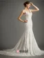 Sirène V-cou Élégant Appliques De Dentelle Robe De Mariée Dos Nu Avec Tailing