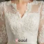 A-ligne De V-cou 1/2 Manches Robe De Mariée En Dentelle D'été Avec Ceinture