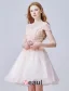 Elegant Pink Party Dress Organza Cocktail Dress With Flowers