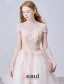 Elegant Pink Party Dress Organza Cocktail Dress With Flowers