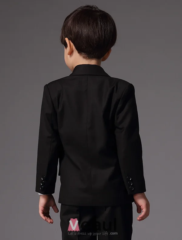Boy Wedding Suits Red Tie Ring Bearer Suits 5 Sets